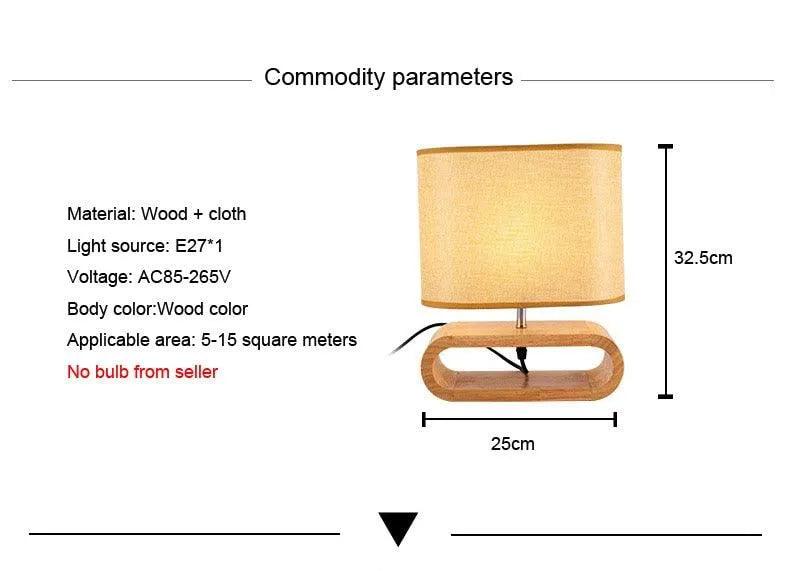 Nordic Wood Base Table Lamp │ Modern Table Mood Light For Bedroom Decoration - Besontique Home
