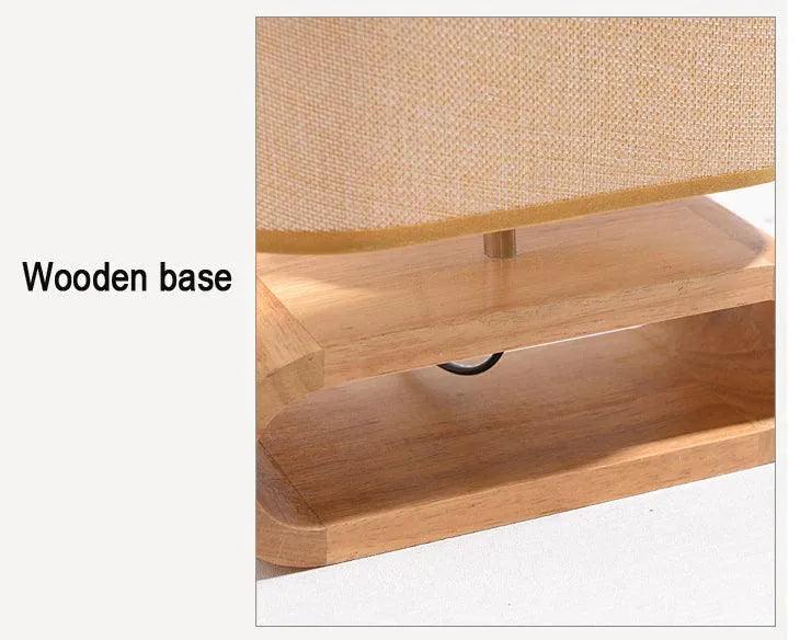 Nordic Wood Base Table Lamp │ Modern Table Mood Light For Bedroom Decoration - Besontique Home