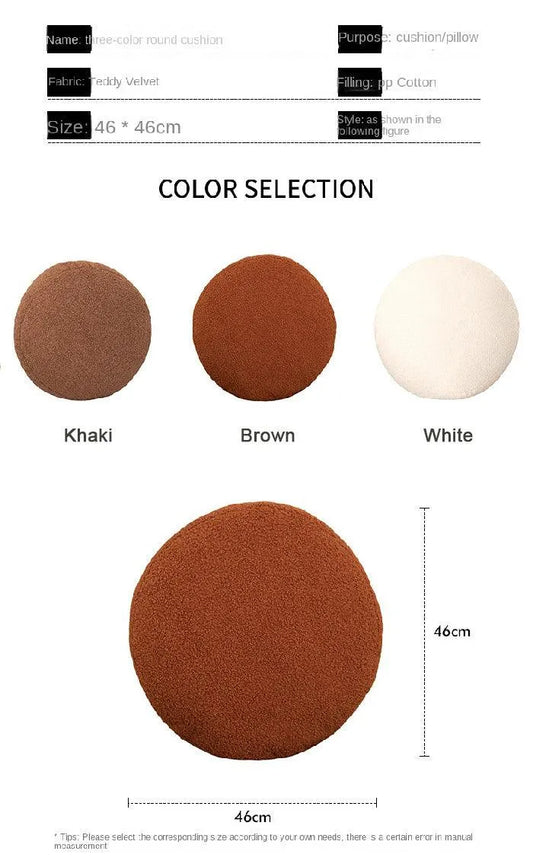 Solid Nordic Ball Throw Pillow │ Simple Plush Fluffy Seat Cushion │ for Home Sofa Couch Decor - Besontique Home