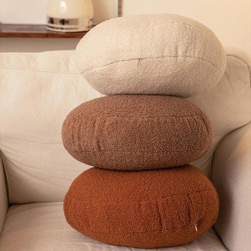 Solid Nordic Ball Throw Pillow │ Simple Plush Fluffy Seat Cushion │ for Home Sofa Couch Decor - Besontique Home
