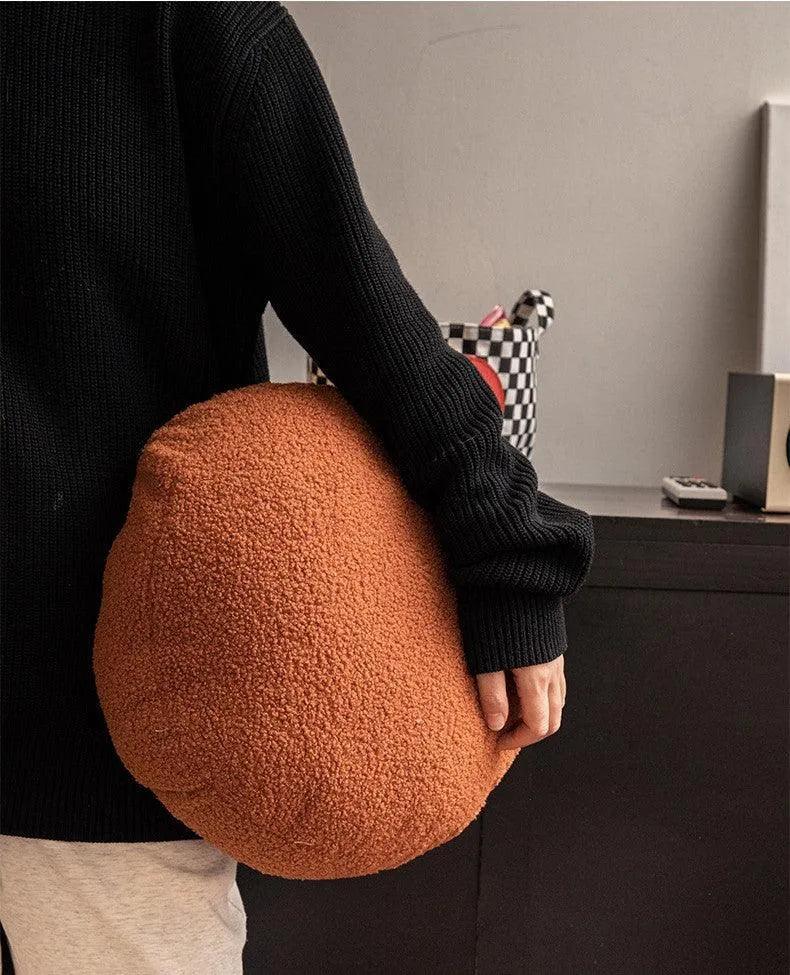 Solid Nordic Ball Throw Pillow │ Simple Plush Fluffy Seat Cushion │ for Home Sofa Couch Decor - Besontique Home