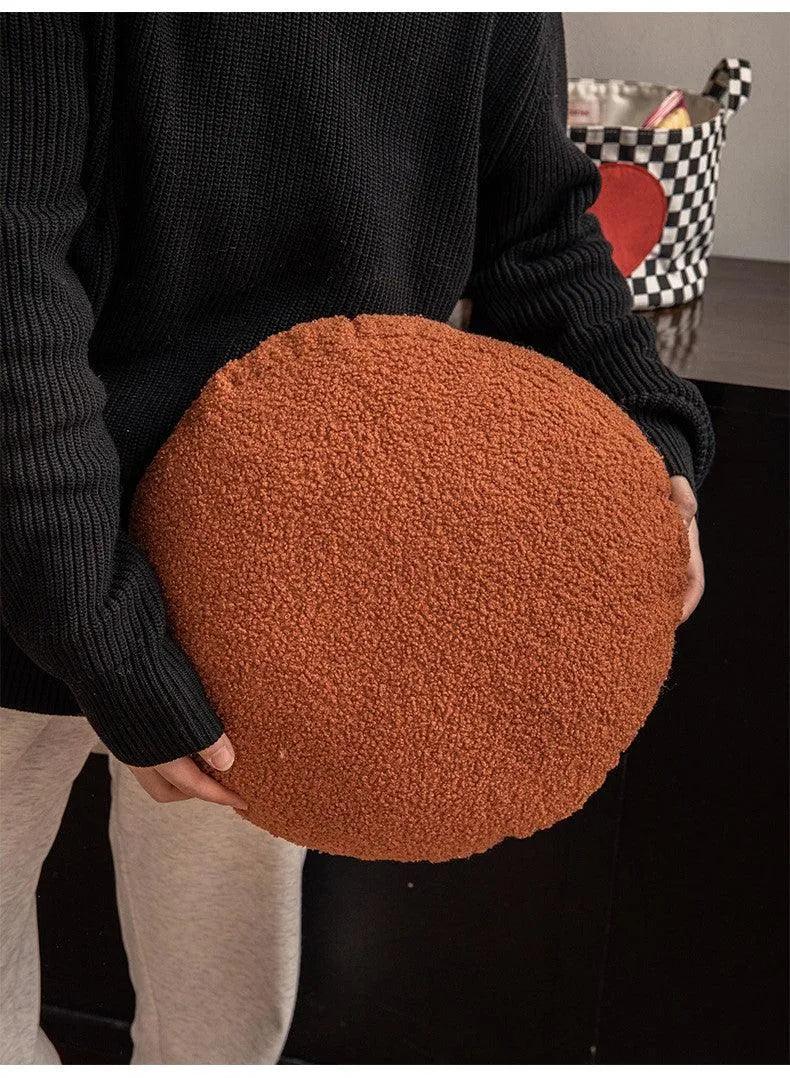 Solid Nordic Ball Throw Pillow │ Simple Plush Fluffy Seat Cushion │ for Home Sofa Couch Decor - Besontique Home