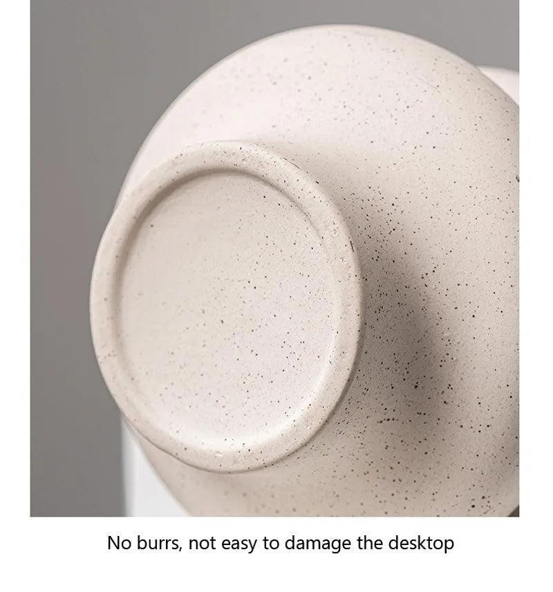 White Beige Nordic Ceramics Dried Flower Vase │ Pampas Grass Pot Vases │ Simple Home Decor Item - Besontique Home