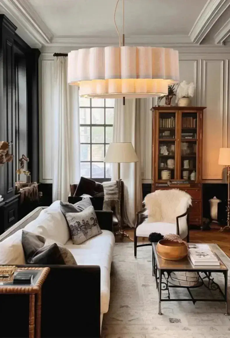 Luxuriöse Stoff Seiden Pendelleuchte | Moderne Designer Hängelampe