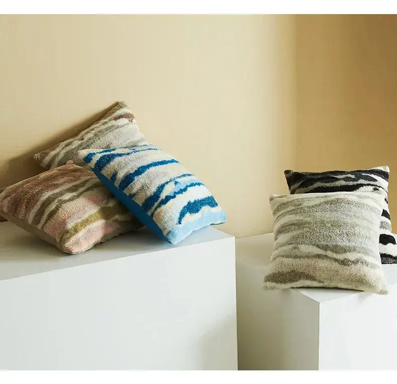 Nordic Leopard Plush Throw Pillow Cushion Cover │ Luxury Style Comfortable for Living Room Sofa Home Decor - Besontique Home