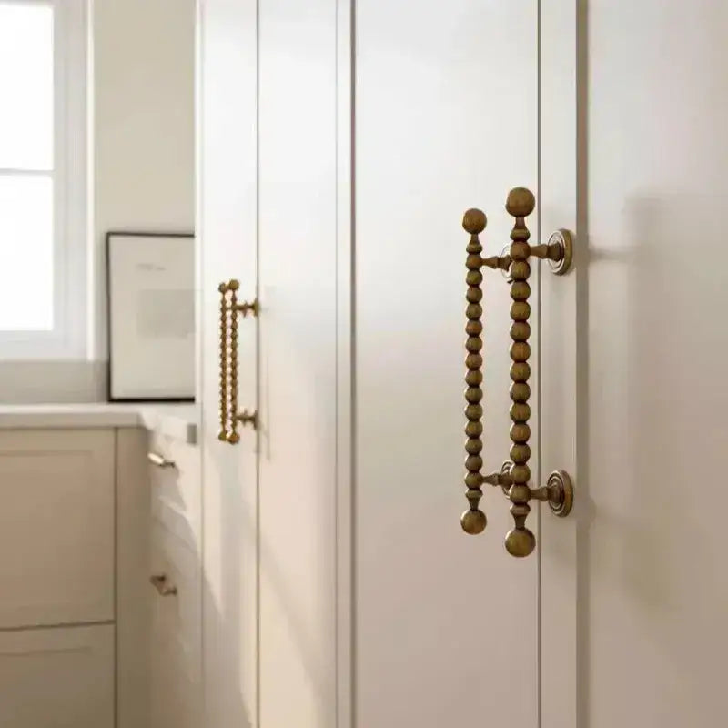 French Retro Solid Brass Bronze Furniture Door Knob │ Antique Kitchen Drawer Wardrobe Handles - Besontique Home
