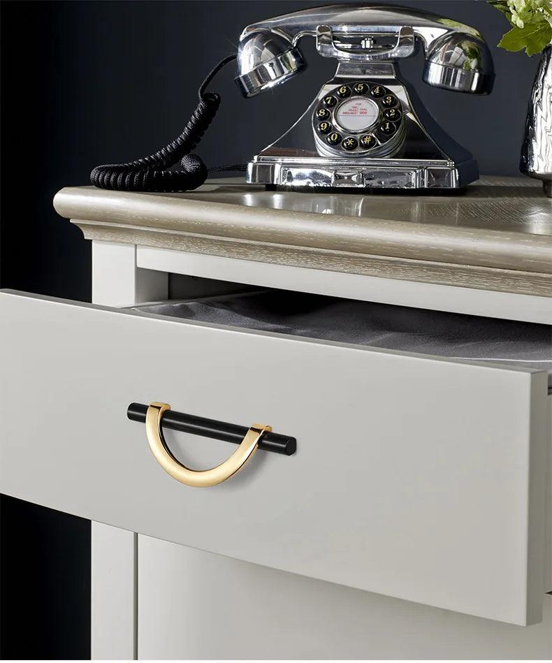 Modern Semi-Circle Shaped Furniture Door Knob │ Luxury Alloy Kitchen Cabinet Handles