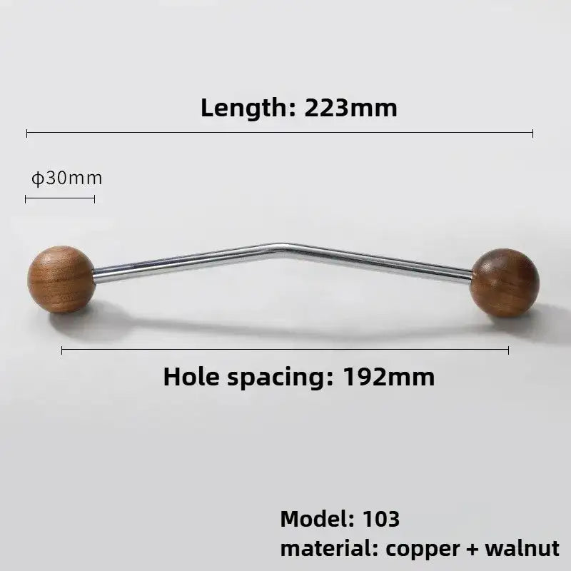 Premium Wood &amp; Brass Cabinet Knobs – Black Silver Luxury Drawer Handles - Besontique Home
