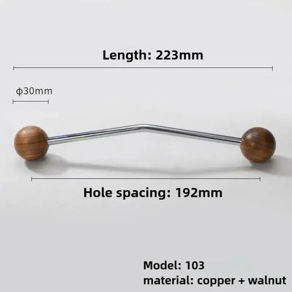 Premium Wood &amp; Brass Cabinet Knobs – Black Silver Luxury Drawer Handles - Besontique Home