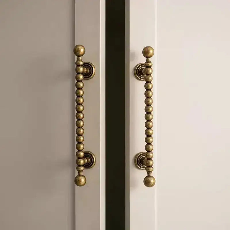 French Retro Solid Brass Bronze Furniture Door Knob │ Antique Kitchen Drawer Wardrobe Handles - Besontique Home