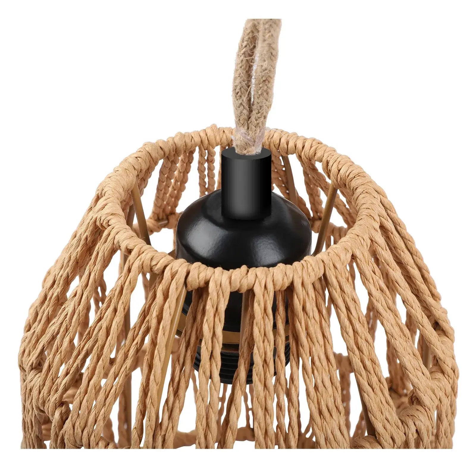 Boho style Rattan 3-light Chandelier Hanging Lamp │ Woven Pendant Lighting For Home Decor - Besontique Home