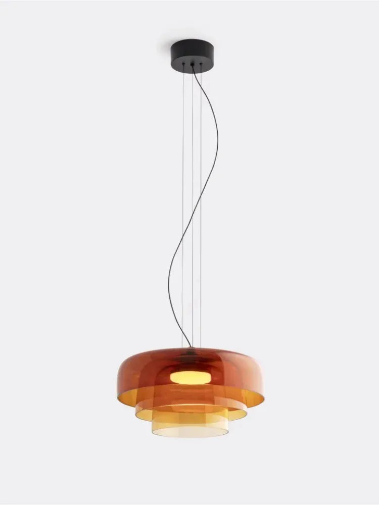 Simple Minimalist Color layered Glass Pendant Ceiling Lamp Light - Besontique Home