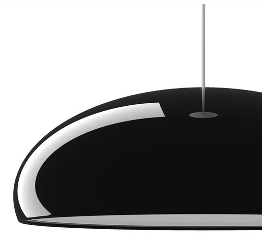 Modern Nordic dome pendant light above dining table orange black white red besontique home decor