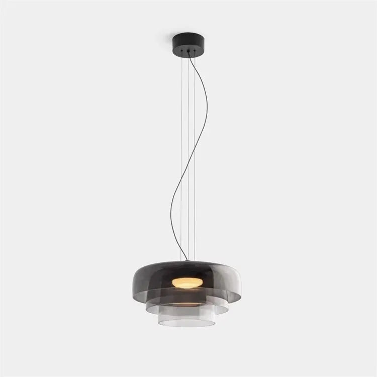 Simple Minimalist Color layered Glass Pendant Ceiling Lamp Light - Besontique Home