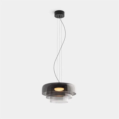 Simple Minimalist Color layered Glass Pendant Ceiling Lamp Light - Besontique Home