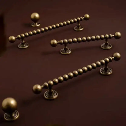 French Retro Solid Brass Bronze Furniture Door Knob │ Antique Kitchen Drawer Wardrobe Handles - Besontique Home