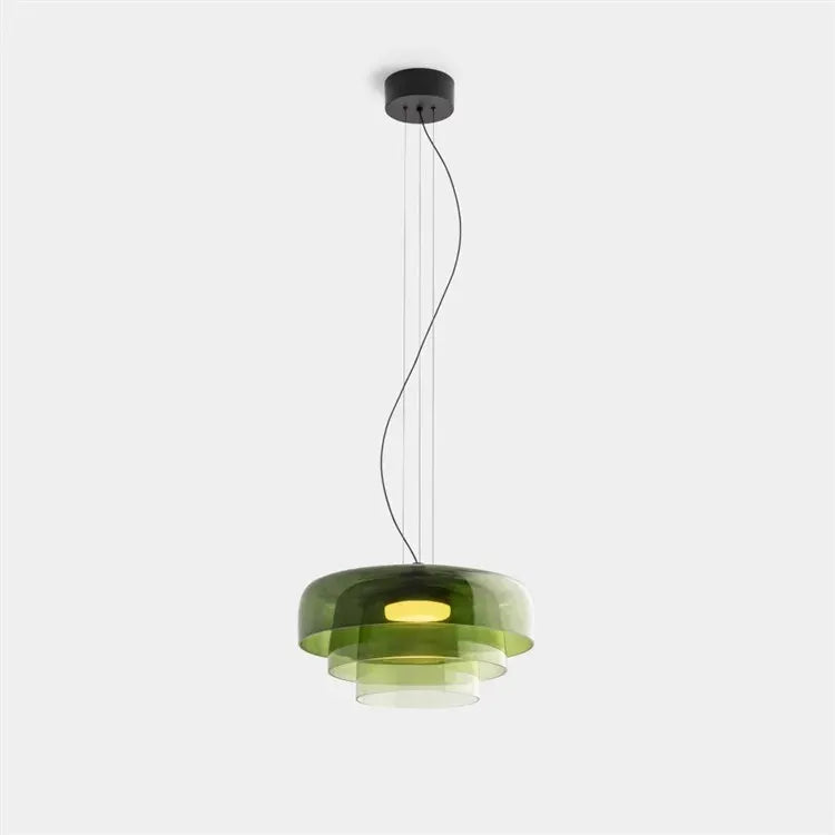Simple Minimalist Color layered Glass Pendant Ceiling Lamp Light - Besontique Home