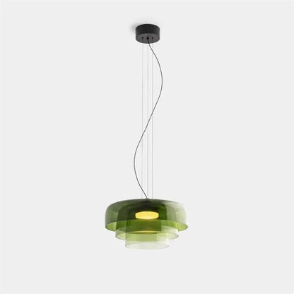 Simple Minimalist Color layered Glass Pendant Ceiling Lamp Light - Besontique Home