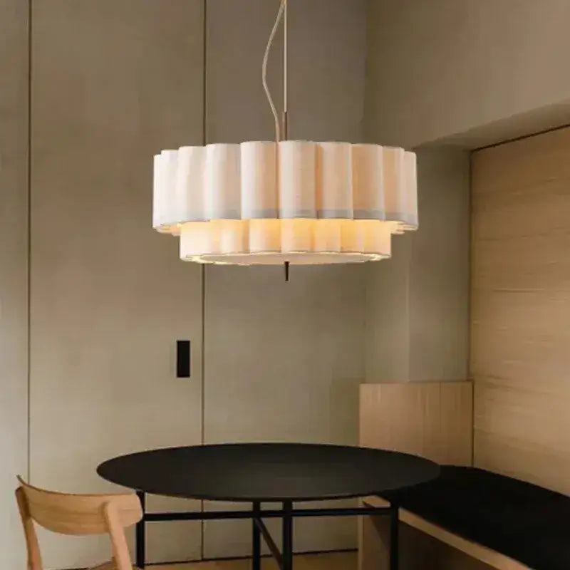 Luxuriöse Stoff Seiden Pendelleuchte | Moderne Designer Hängelampe