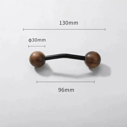 Premium Wood &amp; Brass Cabinet Knobs – Black Silver Luxury Drawer Handles - Besontique Home