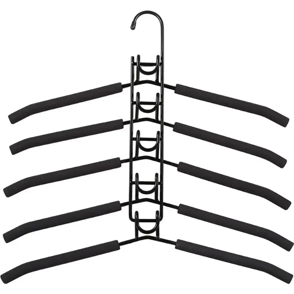 Multi-Layer Metal Clothes Hanger Organizer | Non-Slip Foam Padded Closet Space Saver Besontique Home Decor 