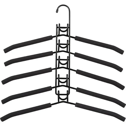Multi-Layer Metal Clothes Hanger Organizer | Non-Slip Foam Padded Closet Space Saver Besontique Home Decor 