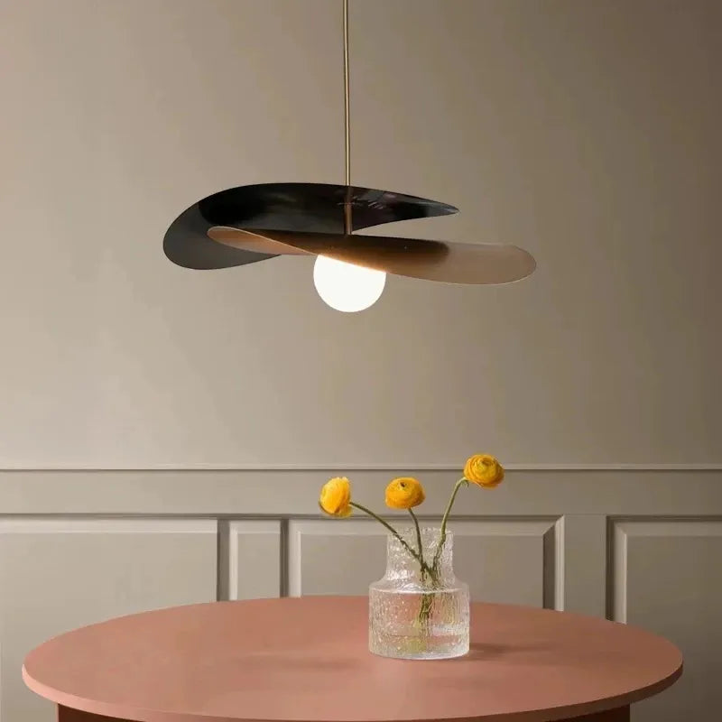 Modern French Black Gold Metal Glass Ball Ceiling Lamp │ Minimalist Dining Chandelier Besontique Home Decor
