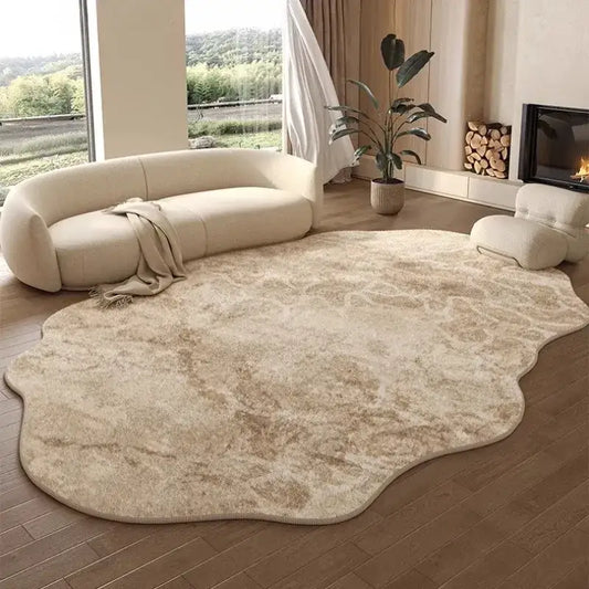Modern Brush pattern Light Plush Irregular Rug - Besontique Home