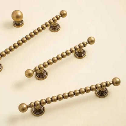 French Retro Solid Brass Bronze Furniture Door Knob │ Antique Kitchen Drawer Wardrobe Handles - Besontique Home
