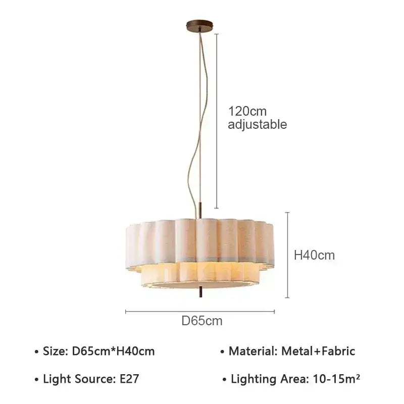 Luxuriöse Stoff Seiden Pendelleuchte | Moderne Designer Hängelampe