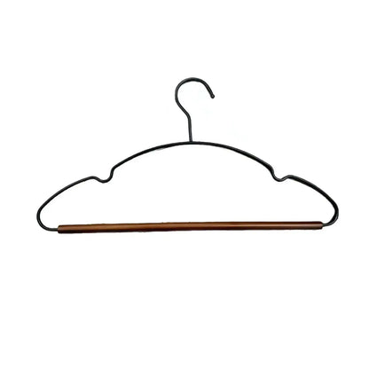 5pcs Modern Vintage Luxury Wooden Black Metal Clothes Hanger - Besontique Home