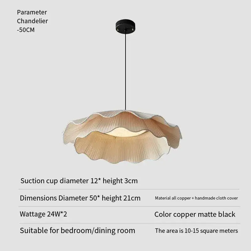 Nordic Shell LED Pendant Ceiling Light | Minimalist Designer Chandelier for Bedroom & Home - Besontique Home