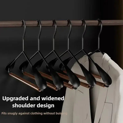Modern Vintage Heavy-Duty Wood & Black Iron Clothes Hanger │ Wide Non-Slip Garment Racks  Besontique Home