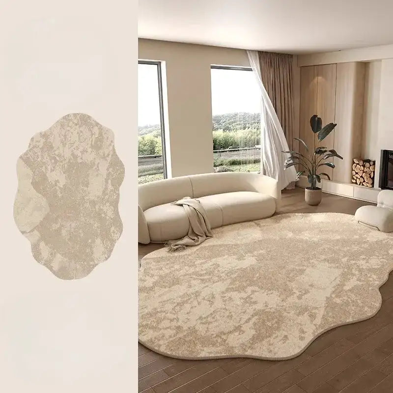 Modern Brush pattern Light Plush Irregular Rug - Besontique Home