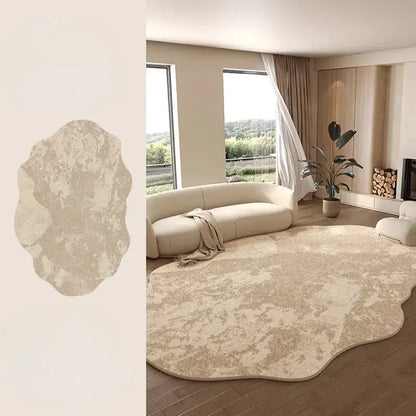 Modern Brush pattern Light Plush Irregular Rug - Besontique Home