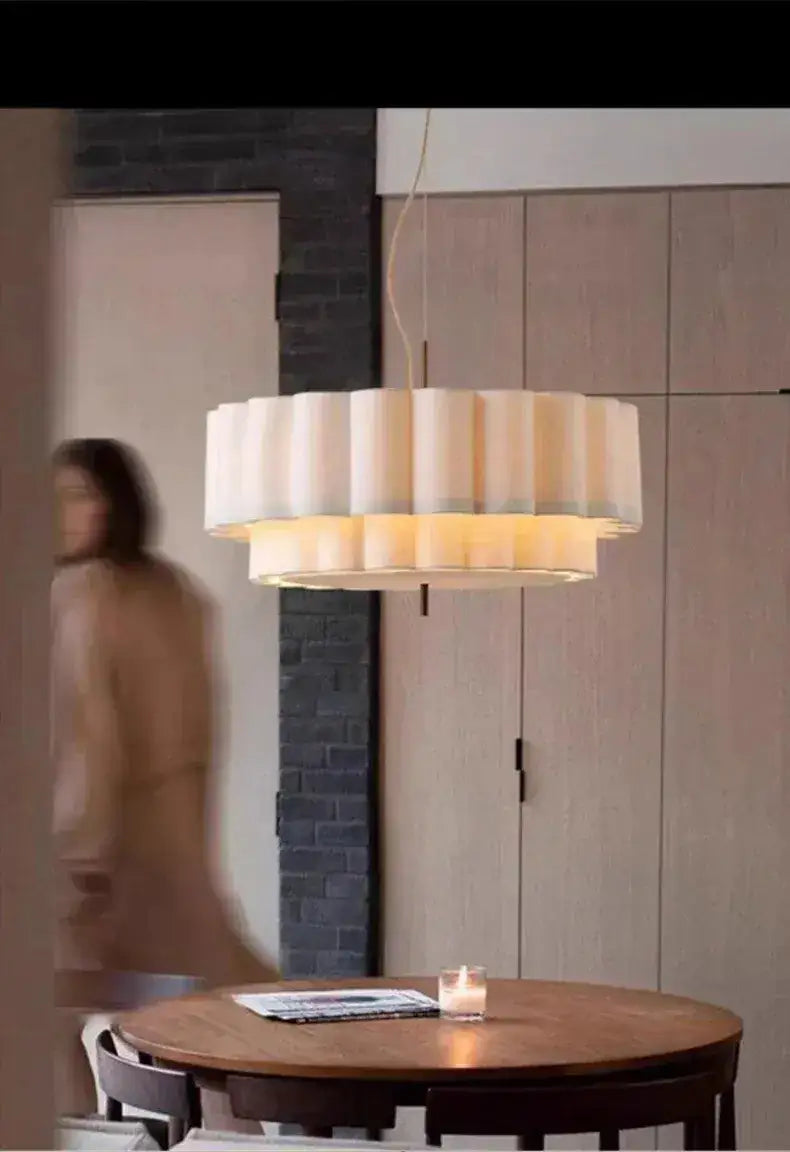 Luxuriöse Stoff Seiden Pendelleuchte | Moderne Designer Hängelampe