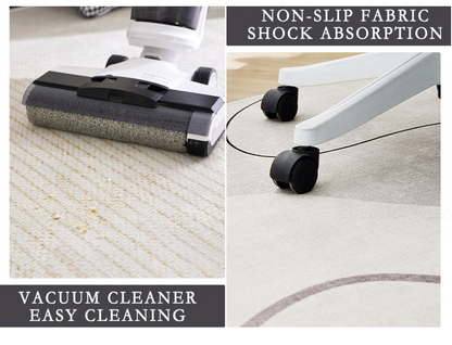 Minimal Rounded Corner Non-slip Floor Mat │ Modern Bedroom Study Computer Desk Rug Carpet Besontique Home Decor