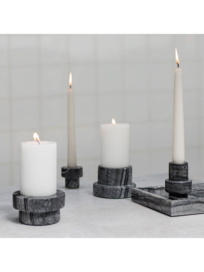 Block-Kerzenhalter MARBLE, in zwei Ausführungen