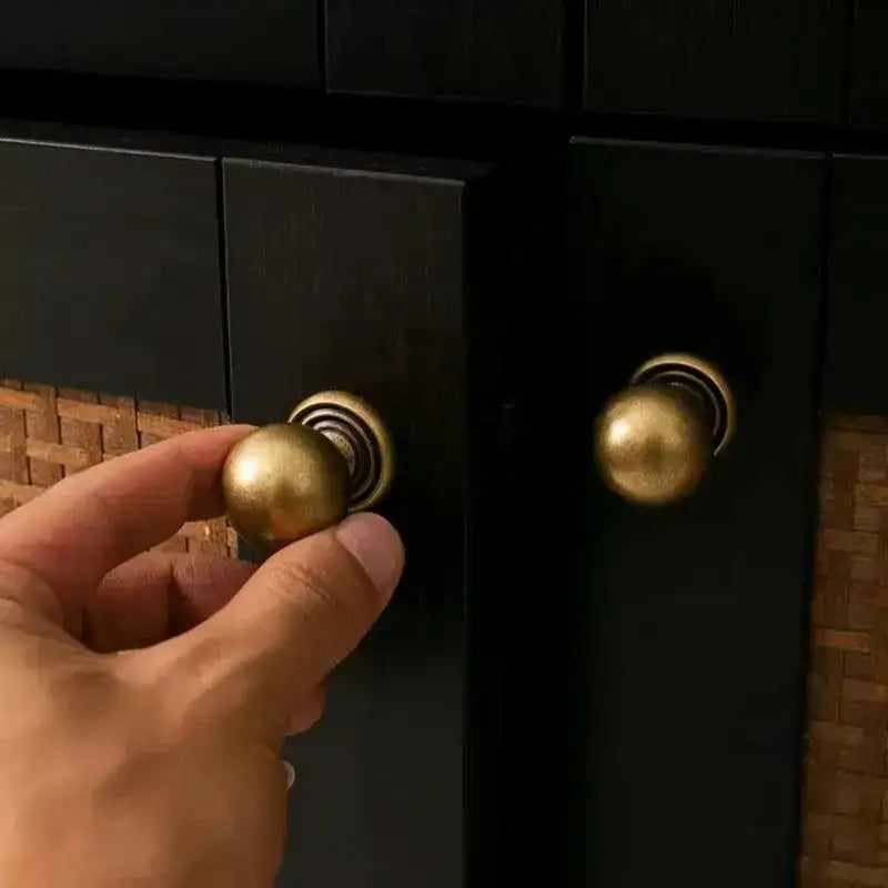 French Retro Solid Brass Bronze Furniture Door Knob │ Antique Kitchen Drawer Wardrobe Handles - Besontique Home