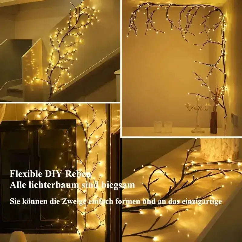White Birch Tree LED Bendable Wall Decor Light with remote │ For Birthday Christmas Camping Party Decor - Besontique Home