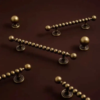 French Retro Solid Brass Bronze Furniture Door Knob │ Antique Kitchen Drawer Wardrobe Handles - Besontique Home