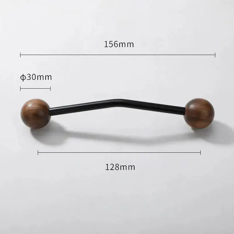 Premium Wood &amp; Brass Cabinet Knobs – Black Silver Luxury Drawer Handles - Besontique Home