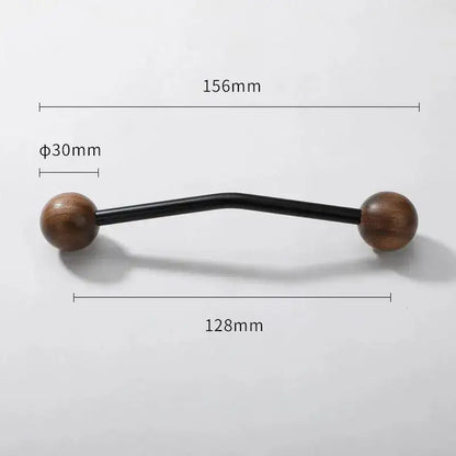 Premium Wood &amp; Brass Cabinet Knobs – Black Silver Luxury Drawer Handles - Besontique Home