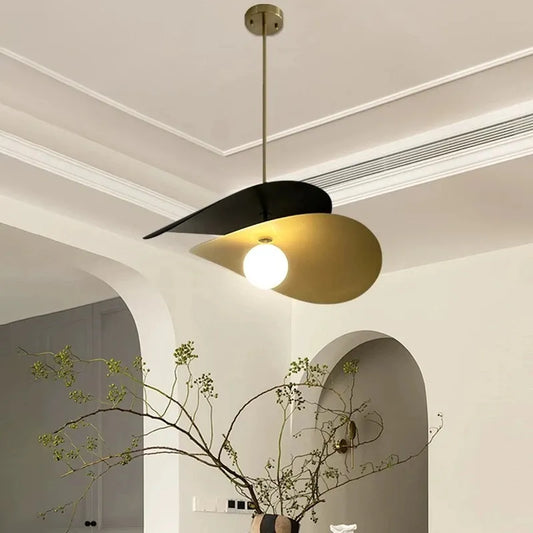 Modern French Black Gold Metal Glass Ball Ceiling Lamp │ Minimalist Dining Chandelier Besontique Home Decor
