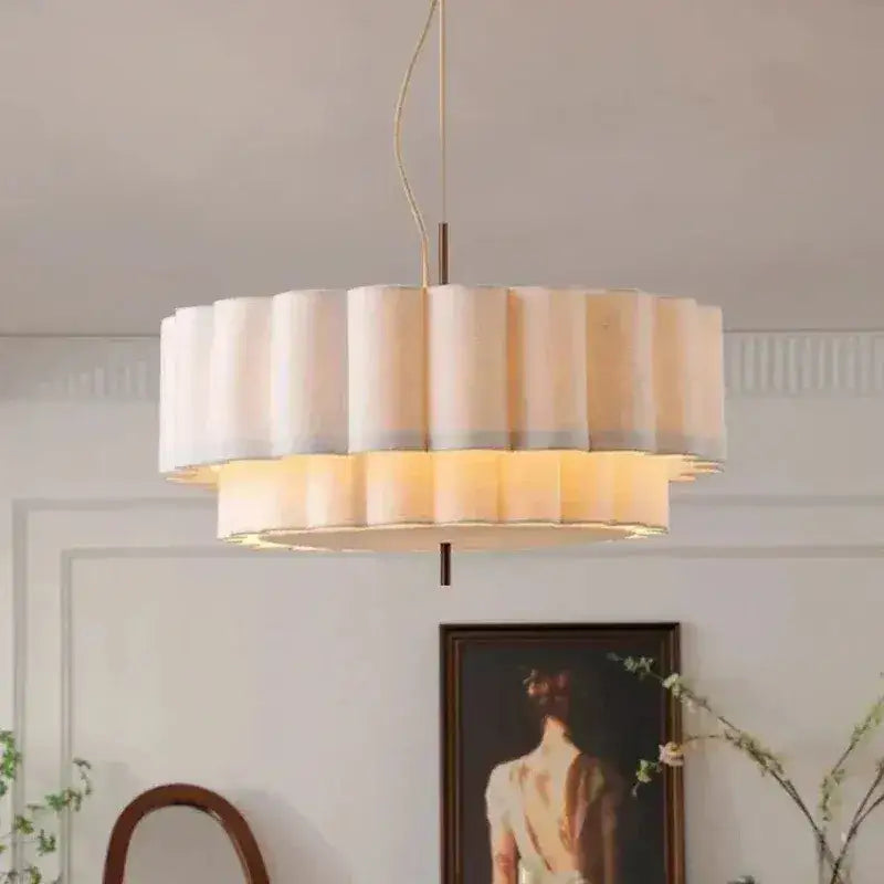 Luxuriöse Stoff Seiden Pendelleuchte | Moderne Designer Hängelampe