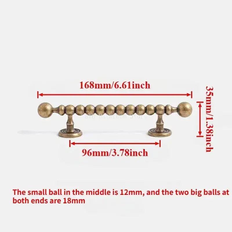 French Retro Solid Brass Bronze Furniture Door Knob │ Antique Kitchen Drawer Wardrobe Handles - Besontique Home