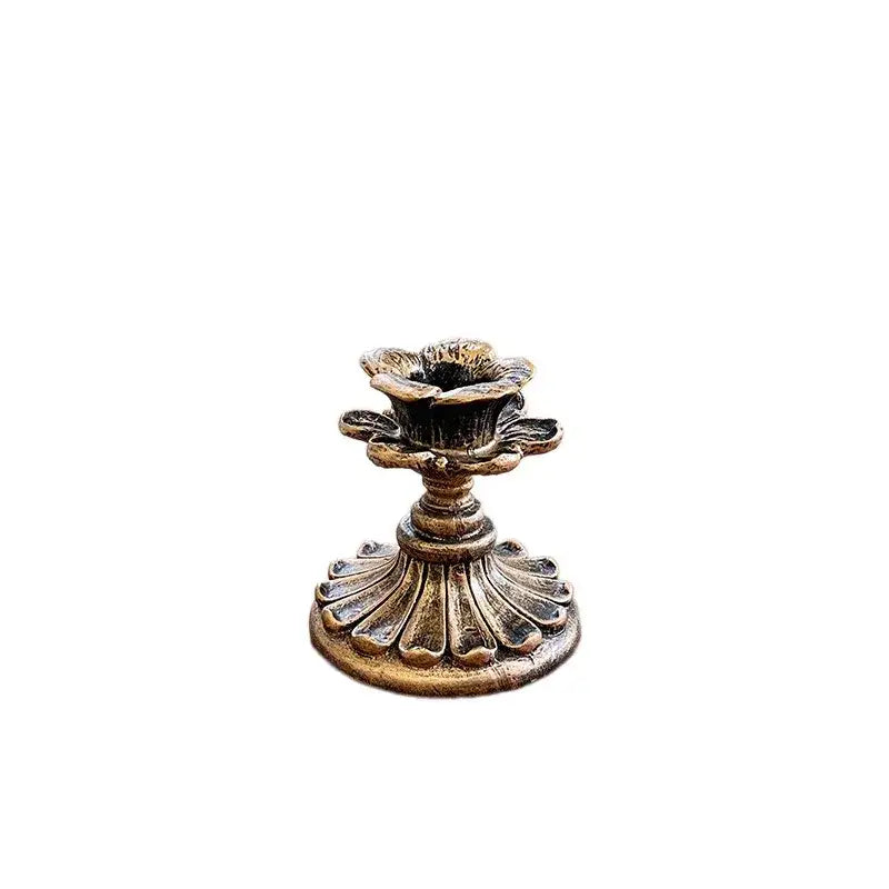 Antique Bronze Candlesticks Candle Holder Set │ Retro Vintage Taper Candle Stand - Besontique Home