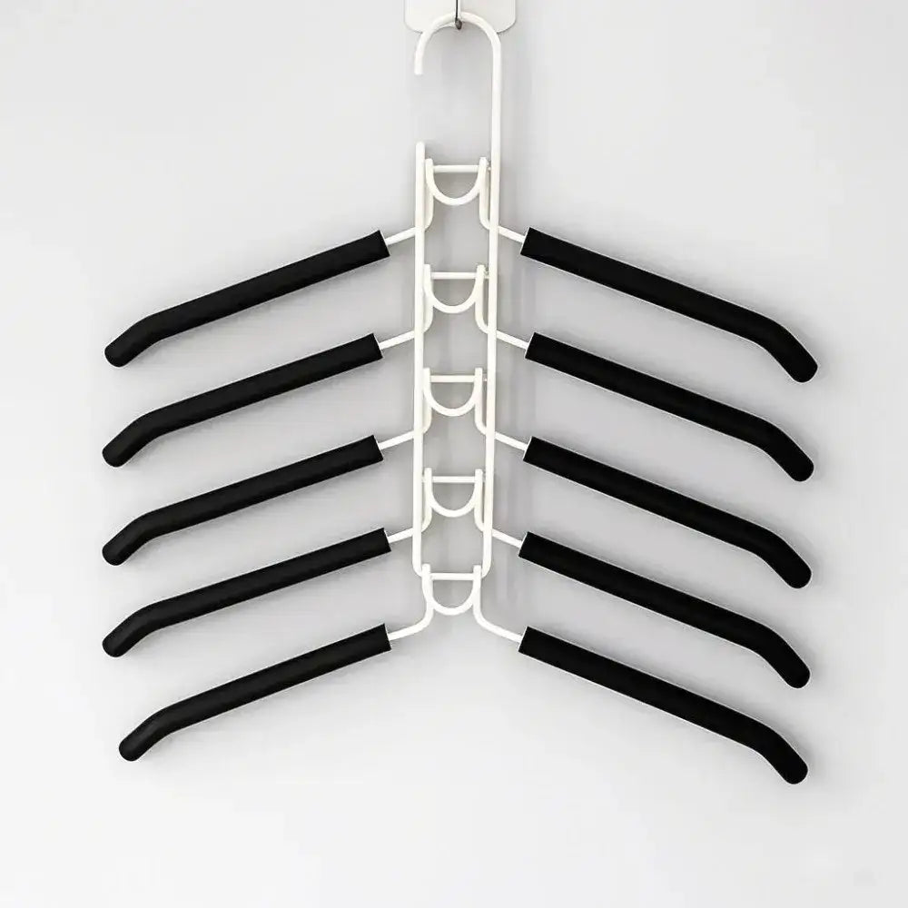 Multi-Layer Metal Clothes Hanger Organizer | Non-Slip Foam Padded Closet Space Saver Besontique Home Decor 