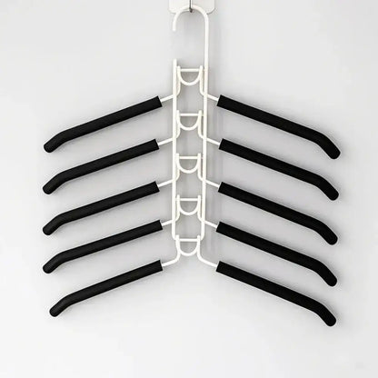 Multi-Layer Metal Clothes Hanger Organizer | Non-Slip Foam Padded Closet Space Saver Besontique Home Decor 