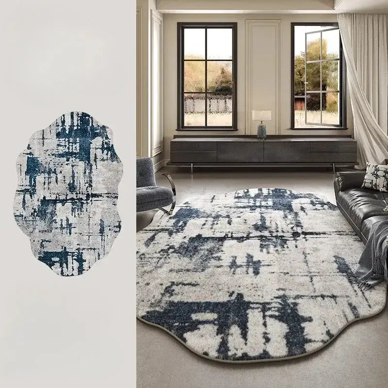 Modern Brush pattern Light Plush Irregular Rug - Besontique Home